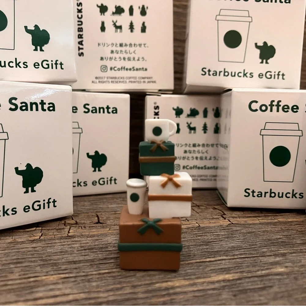 Starbucks 2017 JAPAN Christmas Coffee Santa eGift Figures HTF - Picture 15 of 16